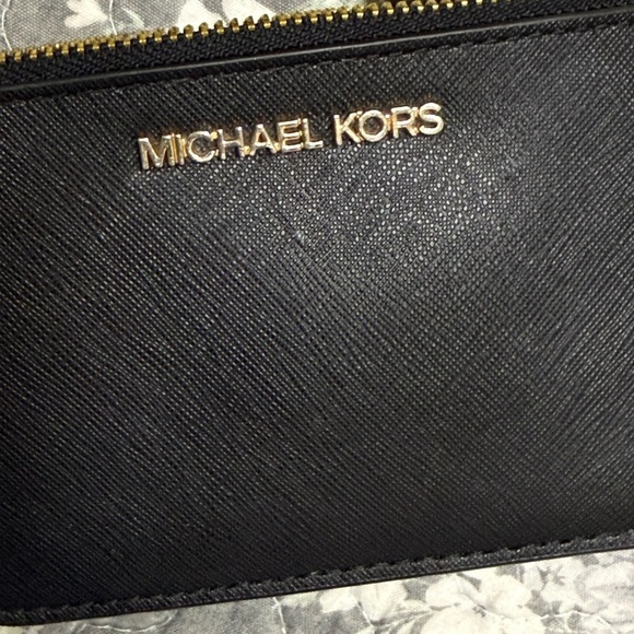 Michael Kors Black Card Holder with Gold Accents - Picture 3 of 7